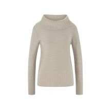 Designer-Rollkragenpullover m .Pailletten, sand