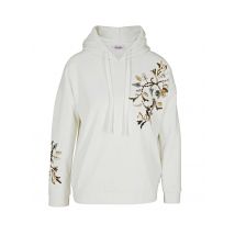 Designer-Kapuzensweatshirt m.Perlen, ecru