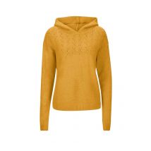 Damen Pullover mit  Kapuze, ocker