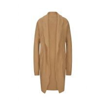 Damen Strukturstrickjacke, camel