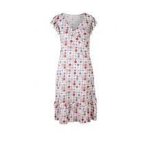 Damen Sommerkleid Druckkleid, ecru-bedruckt  40
