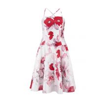 Damenkleid mit Corsage Corsagenkleid ärmellos kurz Blumenmuster