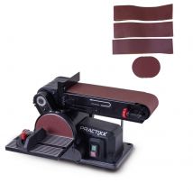 Band- und Tellerschleifer PX-BTS-370 Practixx - Schleifmaschine für Holz | 370W | Ø150mm Schleifteller | Bandlänge 100x915mm | inkl. 6-tlg Schleifset