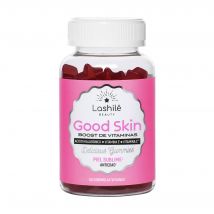Good Skin Vitaminas Boost - 1 Programa de 1 mes - Gummies - Complementos alimenticios veganos fabricados en Francia - Lashilé Beauty