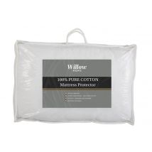 Willow Luxury 100% Cotton Mattress Protector, European Double