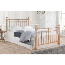 Time Living Alexander Rose Gold Bed Frame, King Size
