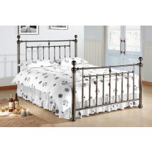Time Living Alexander Black Nickel Bed Frame, Double