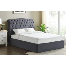 Athens Upholstered Storage Bed, Limelight_Dark Grey, Single