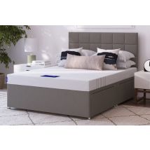 Coolflex� Essentials Memory Foam Mattress + Premium Divan Bed, Linen Charcoal, No Storage, Single