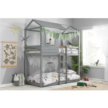 Birlea Adventure Grey Kids Bunk Bed, Single