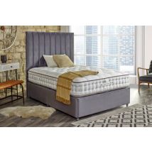 Tuft & Springs� Ortho Brilliance 2000 Mattress + Premium Divan Bed, Bednextday_Silver, No Storage, Single