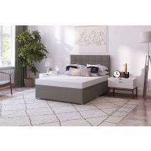 Value Eco Foam Mattress + Premium Divan Bed, Silver, 2 Drawer, Single