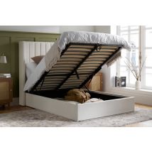 Maisey Cream Fabric Ottoman Bed, Double