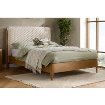 Hatti White Fabric Bed, King Size