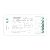 MiBoxer SR2 2-in-1 LED-Controller (2.4 GHz) – Einfarbig &amp; CCT, 12–24 V, 12 A, Push Dimming