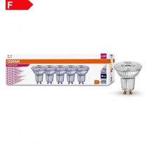 Osram - Lampade a LED con attacco GU10, risparmio energetico, lunga durata 15.000 H, angolo di diffusione 36°, luce bianca calda, PAR16 50 36° 4.3W, 