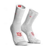 Compressport - Calza da Ciclista Calza da Ciclista Pro Racing Socks v3.0 Bike - 35-38 EUR - Bianco
