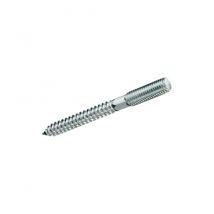 Krafter - Vis à double filetage, acier galvanisé M6 x 60 mm, 4 pièces