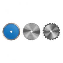Einhell - Originale set lame epr seghe circolari ( 6 pezzi, 2 x disco diamantato Ø 85 mm x Ø 10 mm, 2 x lama HSS Ø 85 x Ø 10 mm x 1,6 mm 80 denti, 2 x