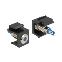 Delock - Module Keystone 6V LED bleu, noir mat