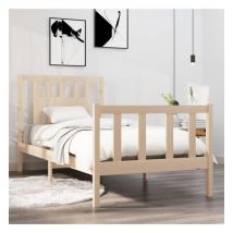 Vidaxl - Massivholzbett 90x190 cm 3FT Single - Braun