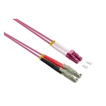 Roline - Cavo in fibra ottica duplex 50/125μm OM4, LSH/LC, LSOH, viola, 0,5 m