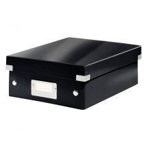 Leitz - Click & Store WOW Small Organiser Box, for Filing and Organising Cables and Stationery, Suitable for Home and Office, Black, 60570095 Small 