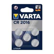 Varta - Piles Bouton Lithium CR2016, 5 pces