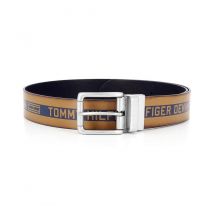 Tommy Hilfiger - Reversible Leather Belt for Men - 30-32 US - Black and Brown