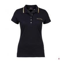Tommy Hilfiger - Polo for Women - XS - Navy and Gold
