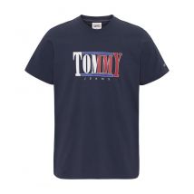 Tommy Hilfiger - T-Shirt T-Shirt Centered Logo for Men - XL - Navy