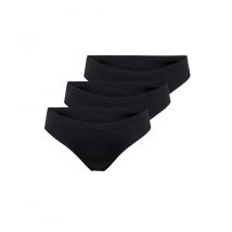 Only - Set Of 3 Seamless Panties - Black - XS