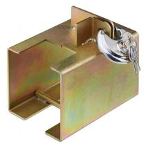 Relaxdays - Hitch Lock Trailer, Anti-Theft Security, with Padlock, Box Lock for Trailer Coupling, Stainless Steel