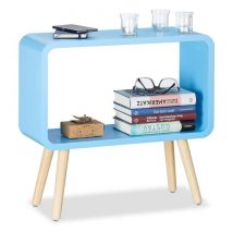 Relaxdays - Standregal klein HxBxT, 50 x 53 x 20 cm, Nachttisch ohne Schublade, MDF Holzregal für das Kinderzimmer, blau Blau 20 x 53 x 50 cm