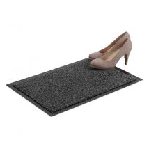 Relaxdays - Grey Dirt Trapping Mat, Indoor Doormat, Large Dirt Catcher, Thin Door Mat, 40x60 cm, Black-Grey 40 x 60 x 0.7 cm Gray