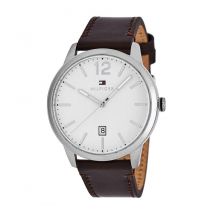Tommy Hilfiger - Leather Wristwatch Dustin for Men - Brown and White