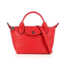 Longchamp - Lederhandtasche Le Pliage XS - Rot