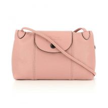 Longchamp - Leather Shoulder Bag Le Pliage - Light Beige