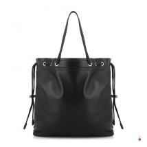 Longchamp - Leather Shopping Bag Roseau - Black