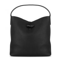 Longchamp - Leather Hobo Roseau - Black