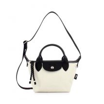 Longchamp - Leather Handbag Le Pliage Energy XS - Black and White