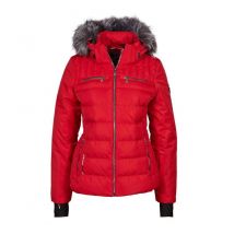Peak Mountain - Quilted Ski Jacket for Women - XL - Red