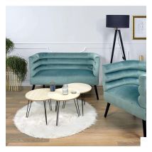 Home Deco Factory - 2-Sitzer Sofa Amelia 130 x 75 cm, Hellgrün