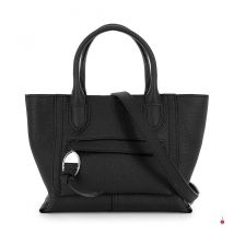 Longchamp - Leather Handbag Mailbox S - Black
