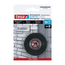 Tesa - Double-sided adhesive tape for hard and rough surfaces 10 kg/m, 1,5 m x 19 mm