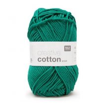 RICO DESIGN - Laine Creative Cotton Aran 50 g, émeraude