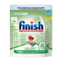 Finish - Lot de 6 Packs Tablettes Lave-Vaisselle All in 1-0% - 6 x 27 Tablettes