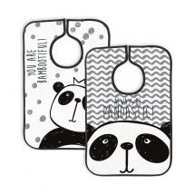 Little Nice Things - 2er-Set Lätzchen Panda Bamboo - Schwarz und Weiss