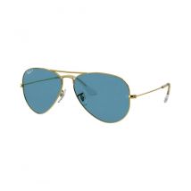 Ray-Ban - Sonnenbrille Aviator Classic, polarisiert, Gold, Polarisiert Blau Classic - 55 mm