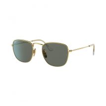 Ray-Ban - Occhiali da Sole Sunglasses Frank Titanium , Polarizzate, Oro, Polarizzate Verde Tinta Unita - 48 mm